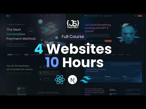 Build and Deploy 4 Modern React Apps and Get Hired as a Frontend Developer | Full 10-Hour Course